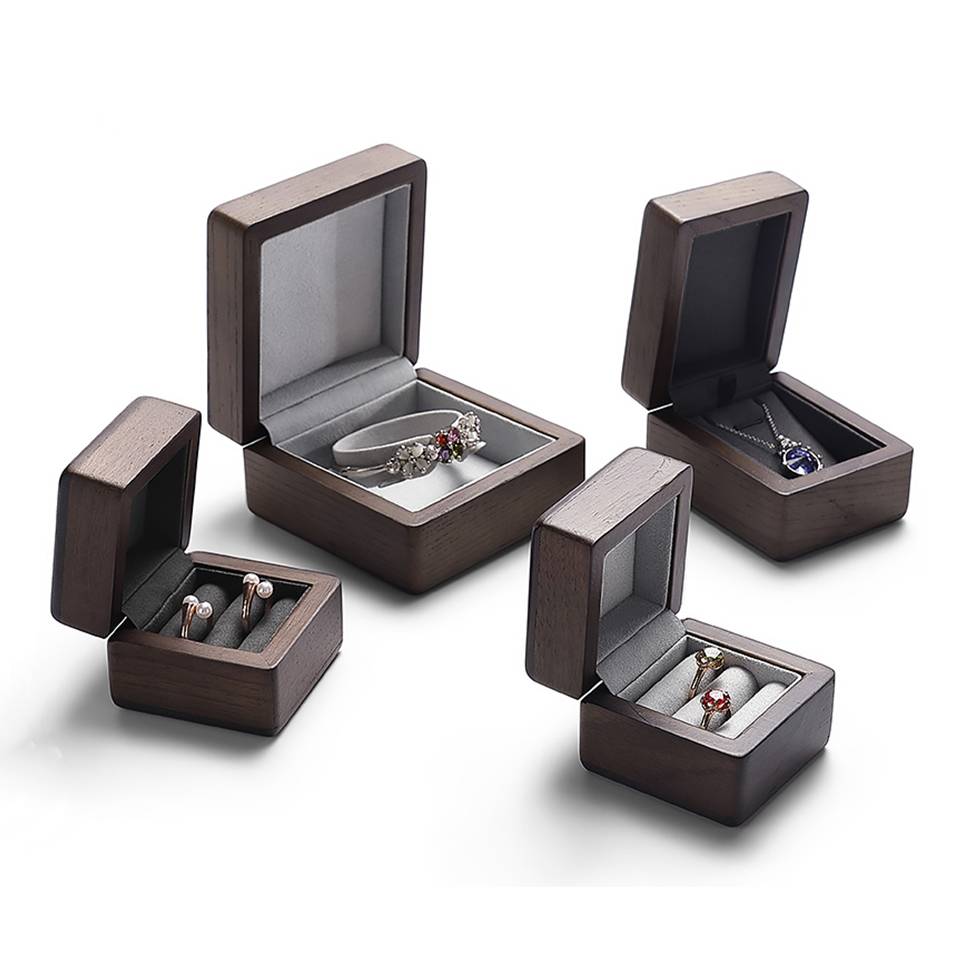Luxury handmade wooden jewellery wedding ring pendant bangle boxes wholesale