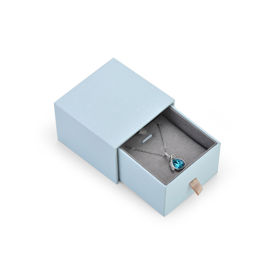 Personalised wholesale factory jewellery ring earring pendant necklace bangle box organizer with gray velvet