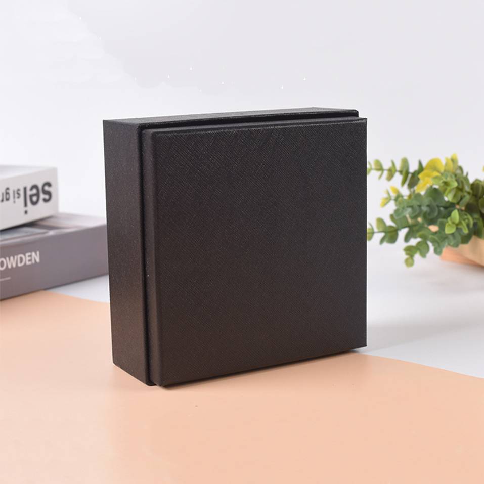Factory black paper cardboard pendant jewellery gift packaging boxes wholesale