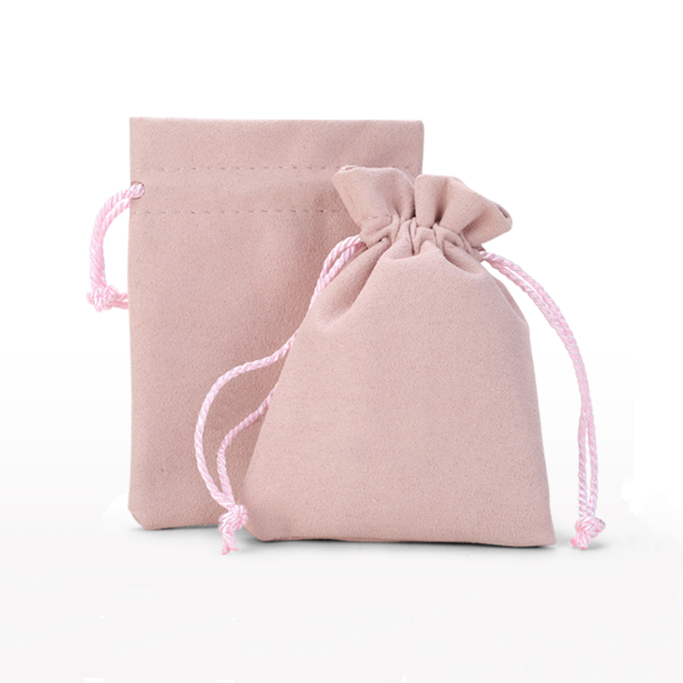 Microfiber drawstring Jewelry bag pouch with logo wholesale custom