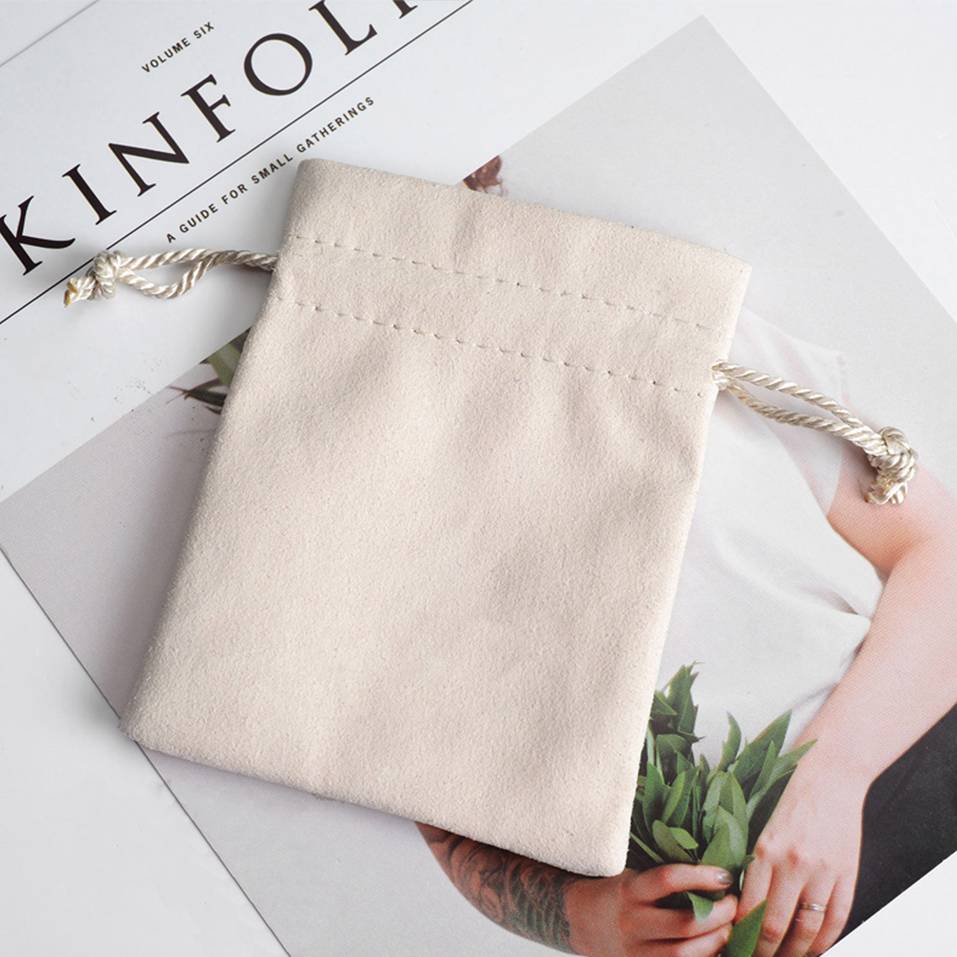 Microfiber drawstring Jewelry bag pouch with logo wholesale custom